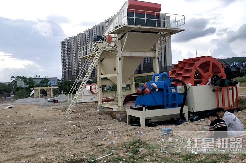 固定式建筑垃圾處理生產線安裝現(xiàn)場