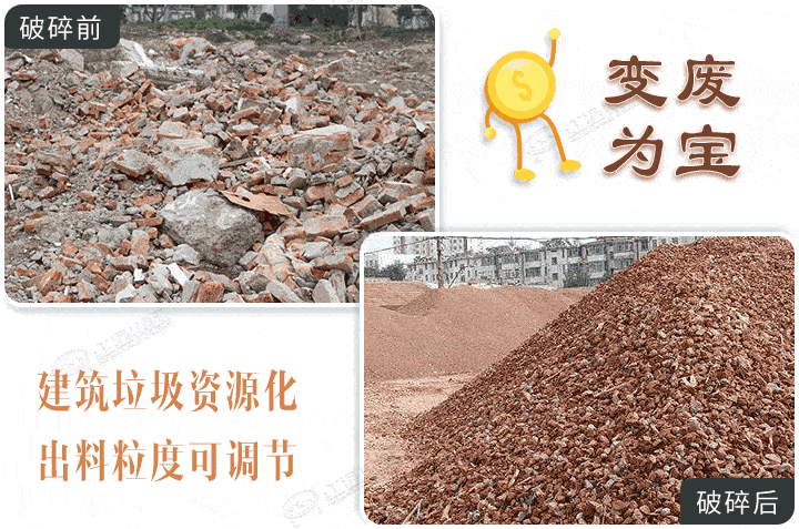 建筑垃圾破碎前后，還能運用到建筑骨料中