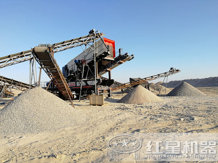 移動制砂機(jī)生產(chǎn)圖，多種制砂規(guī)格可以選擇