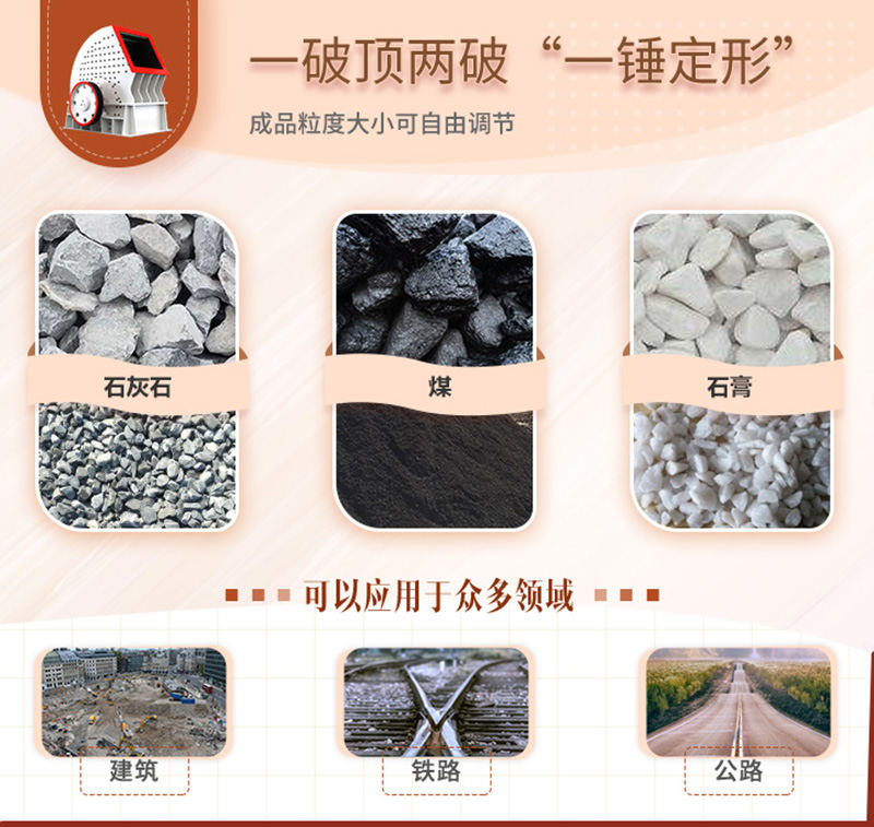 錘破一機兩用，可自成一條生產線